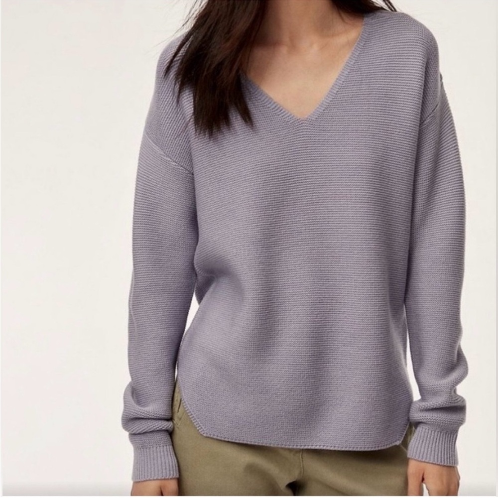 Aritzia Wilfred Free Wolter Sweater Grey Small - Picture 2 of 6